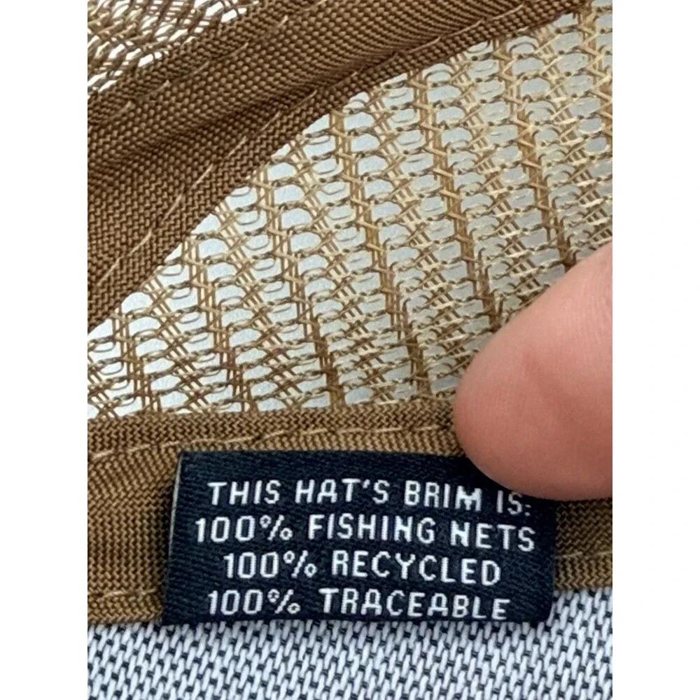 Patagonia Trucker Hat Tan Brown NetPlus Fishing Net Snapback Cap Outdoor Hiking
